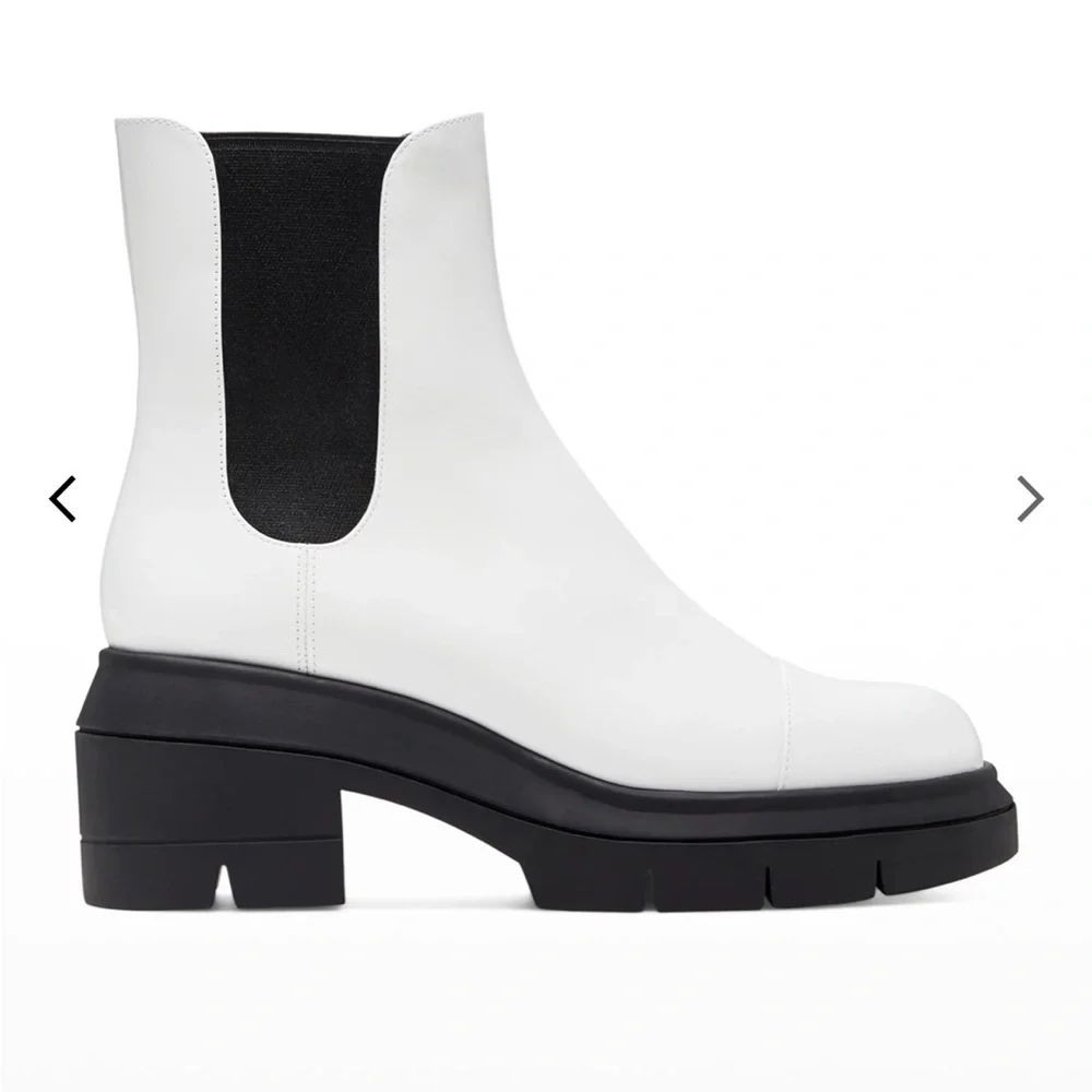 Stuart Weitzman Chelsea White Boots / Booties - Picture 1 of 8